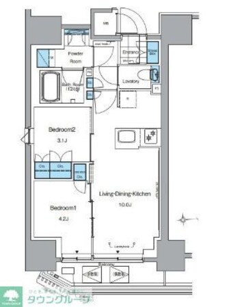 ルフォンプログレ田原町の物件間取画像